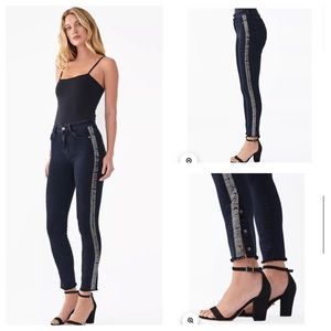 DL1961 Farrow Skinny High Rise Instasculpt Snap Ankle in Roosevelt Sz 28